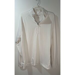 Bonobos women’s long sleeve white golf shirt one pocket size Large.   #37-0931